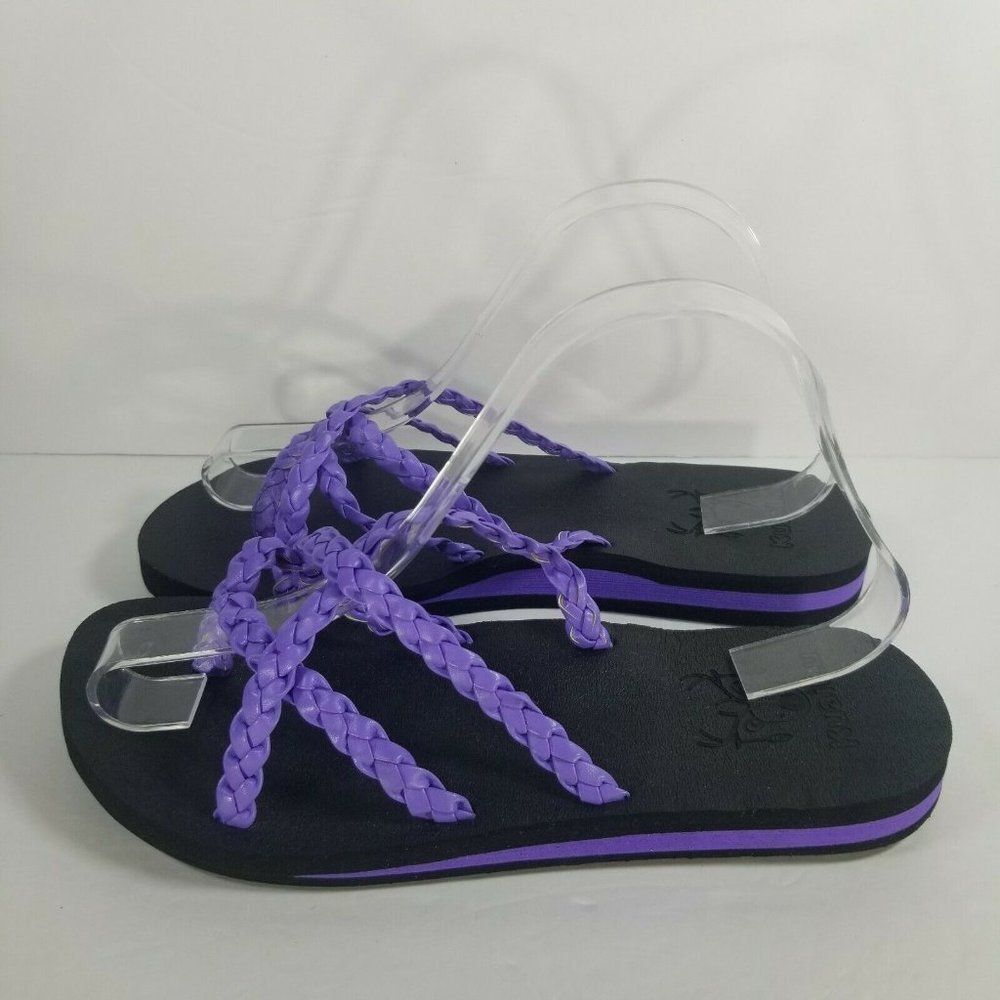 KUAILU Womens 10 Purple Yoga Foam Flip Flops Arch Non-Slip Thong Sandals